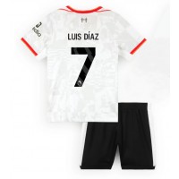 Camiseta Liverpool Luis Diaz #7 Tercera Equipación Replica 2024-25 para niños mangas cortas (+ Pantalones cortos)